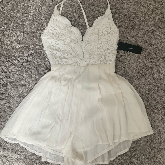 Lulus Pants - *SOLD* LULU'S starspangled backless lace romper